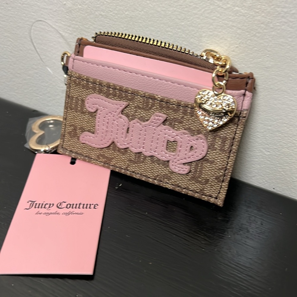 Juicy Couture Chestnut Chino Papparazzi Card Case/Wallet OS
